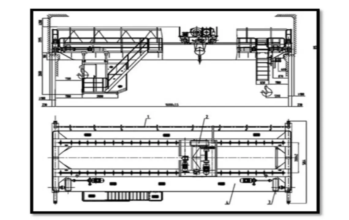 Double Girder Light Profile Crane specifications table