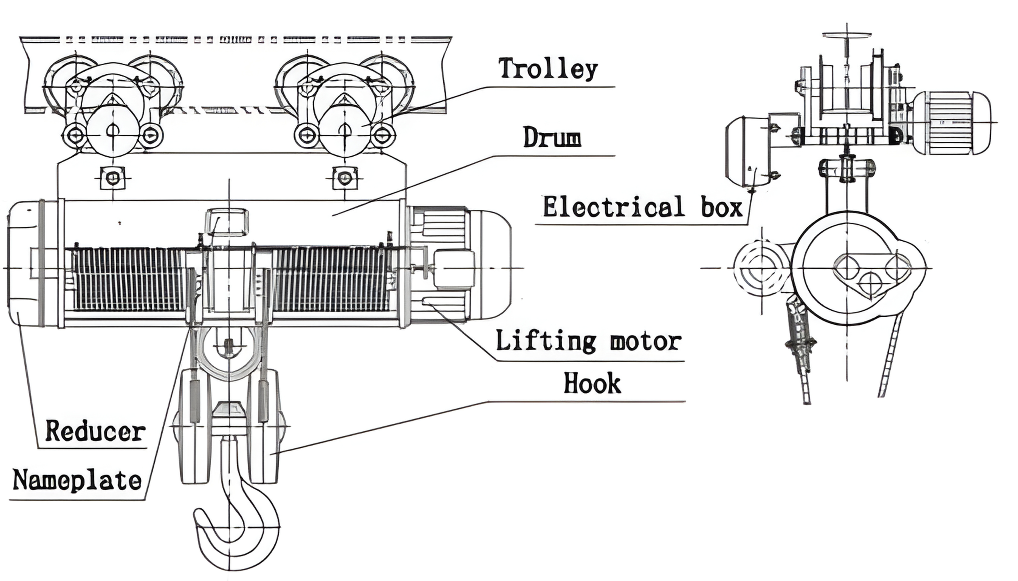 Mangla Hoists Wire Rope Electric Hoist